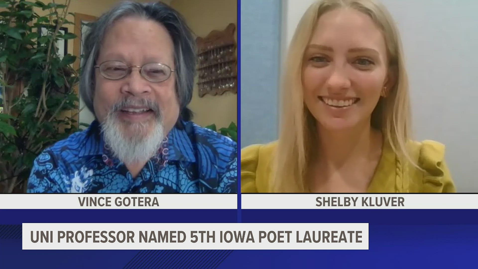 Vince Gotera was appointed by Governor Kim Reynolds to a two-year term. The honorary position recognizes the importance of poetry in Iowans' everyday lives.