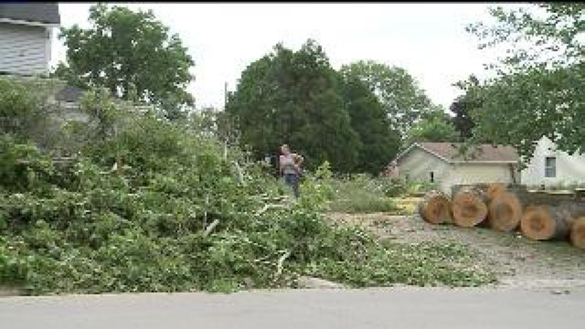Wilton, Iowa storm cleanup