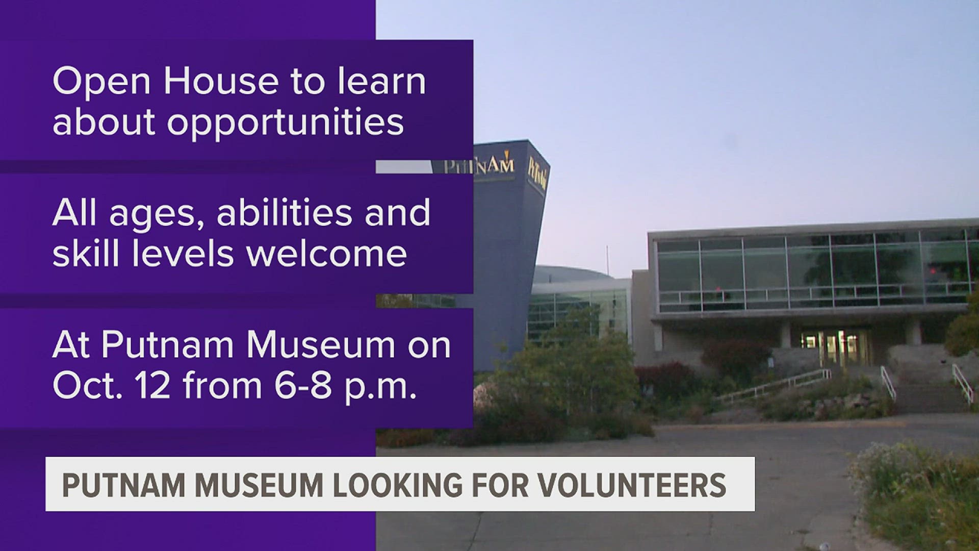People interested in attending will be treated to information about how to become a volunteer, docent or intern.