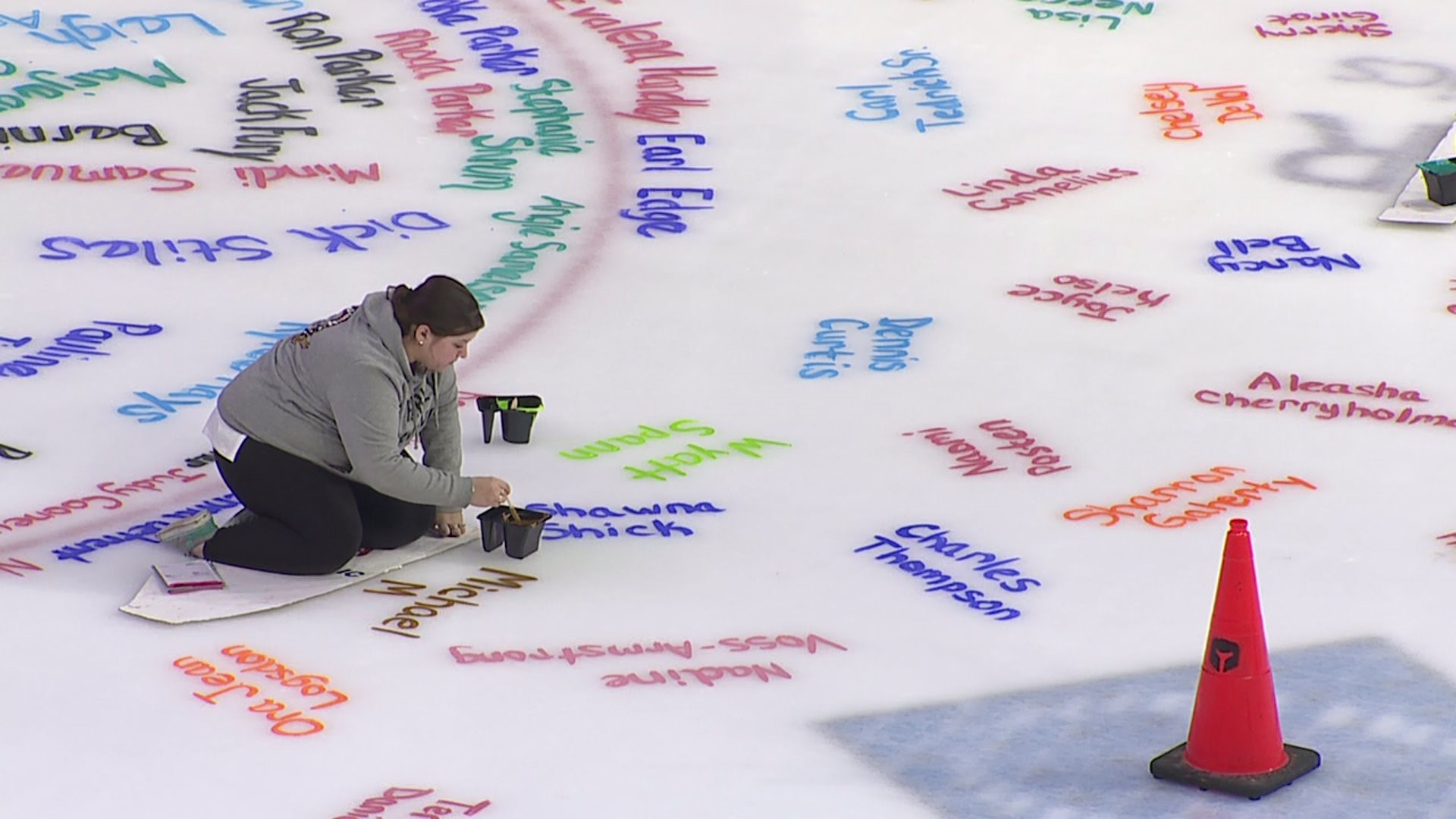 Families take to the ice to remember loved ones touched by cancer