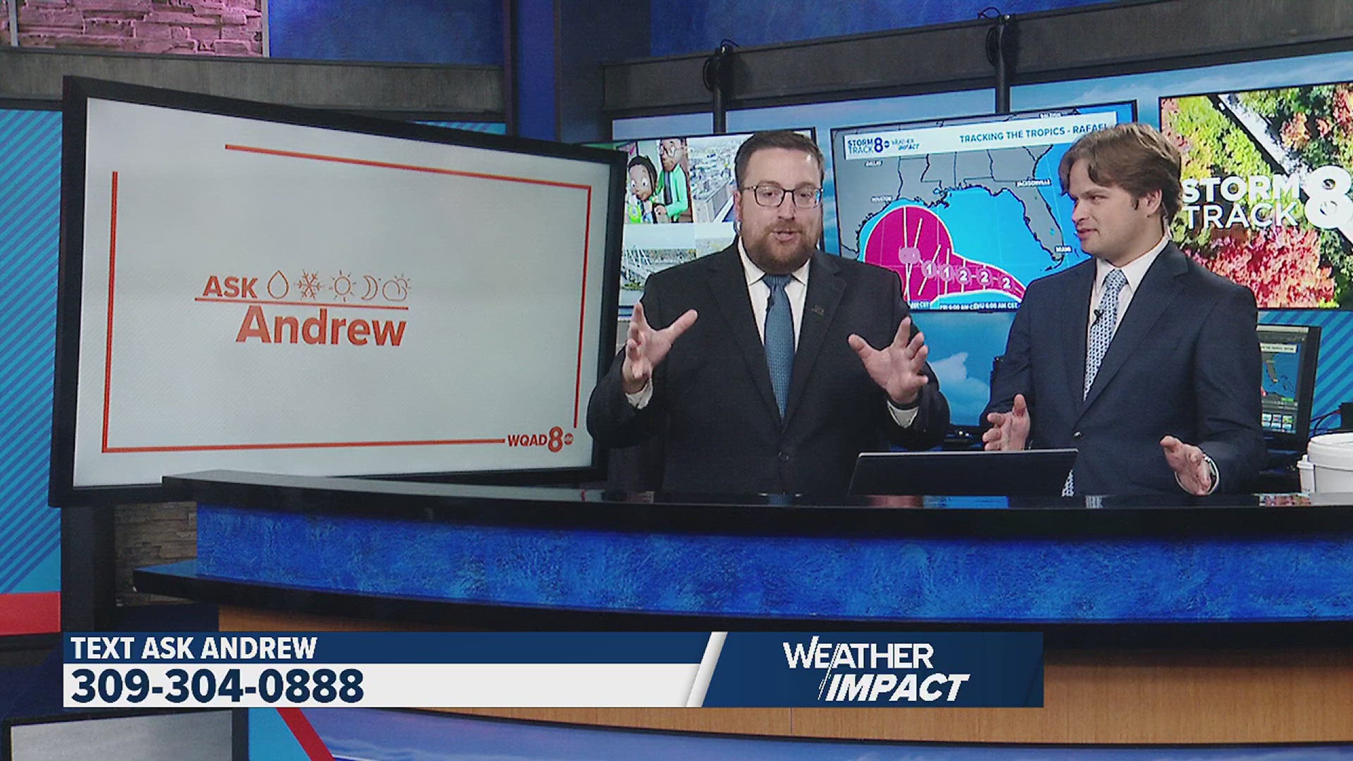 Storm Track 8 Meteorologist Andrew Stutzke is taking Ask Andrew Live every Wednesday from 9-9:30 a.m. Send your questions now at 309-304-0888.