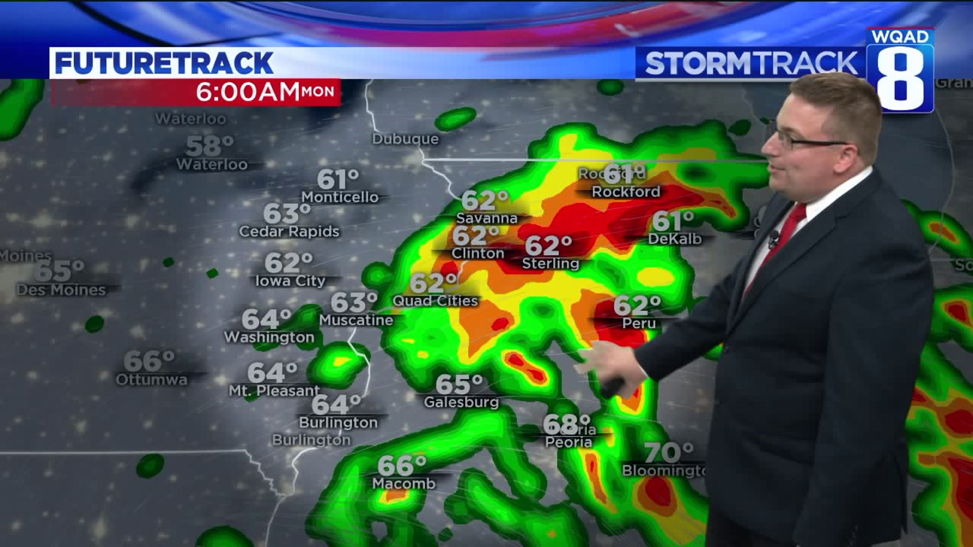 Tracking showers and storms for Monday