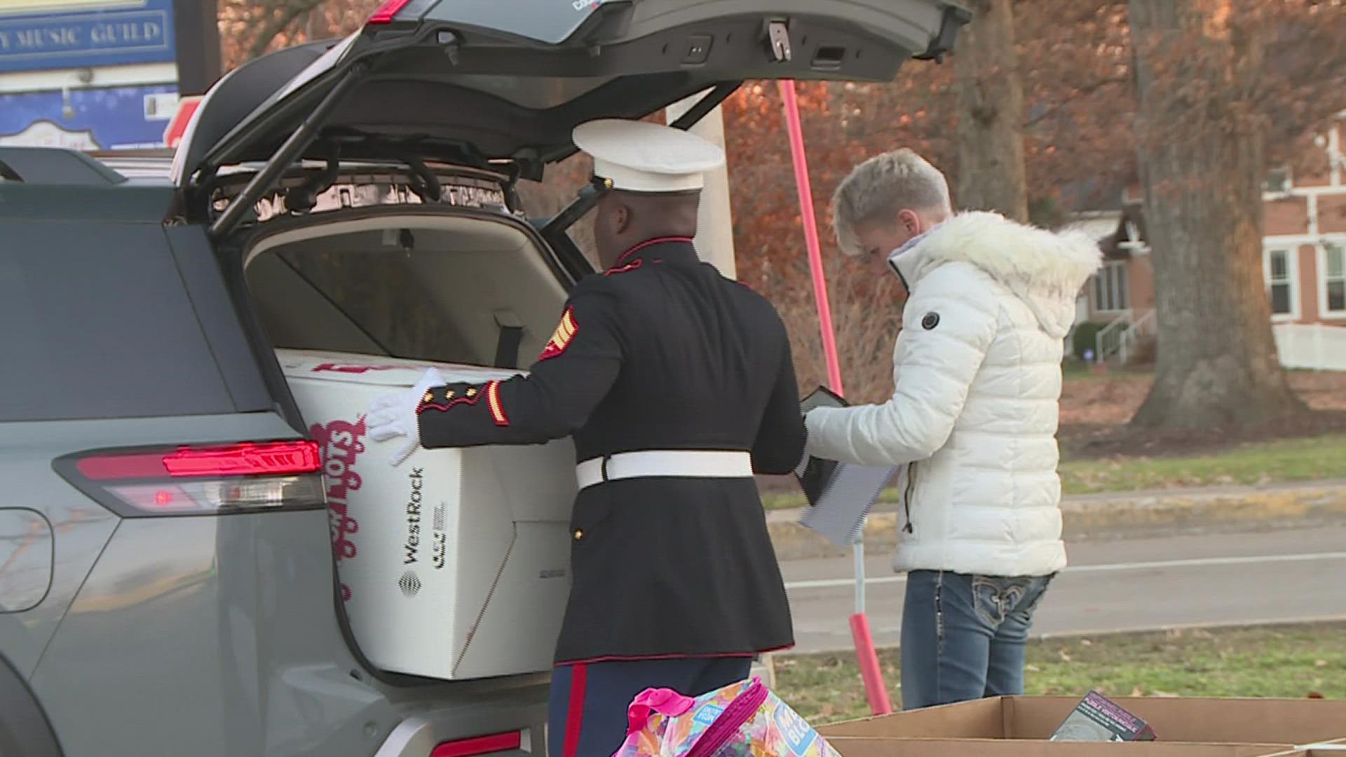 WQAD hosted the donation drive with the U.S. Marine Corps Reserve Toys for Tots Program.