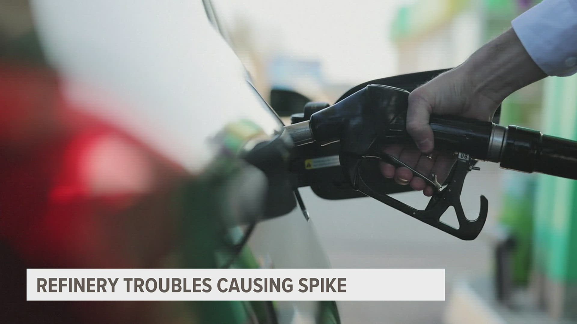 One analyst says that the spike is driven in part by two refineries suddenly closing down, while another is undergoing maintenance.