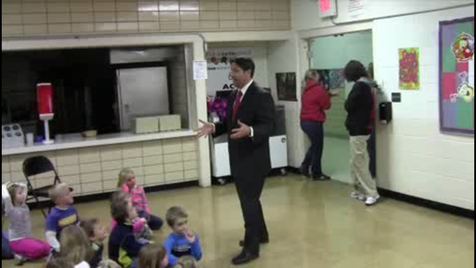 James Visits Bennett Elementary