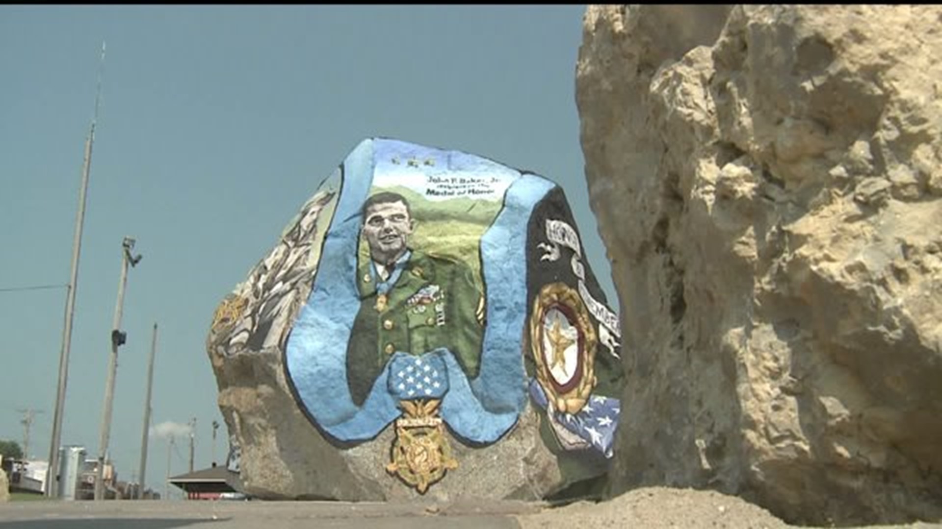 Le Claire`s Freedom Rock display area damaged