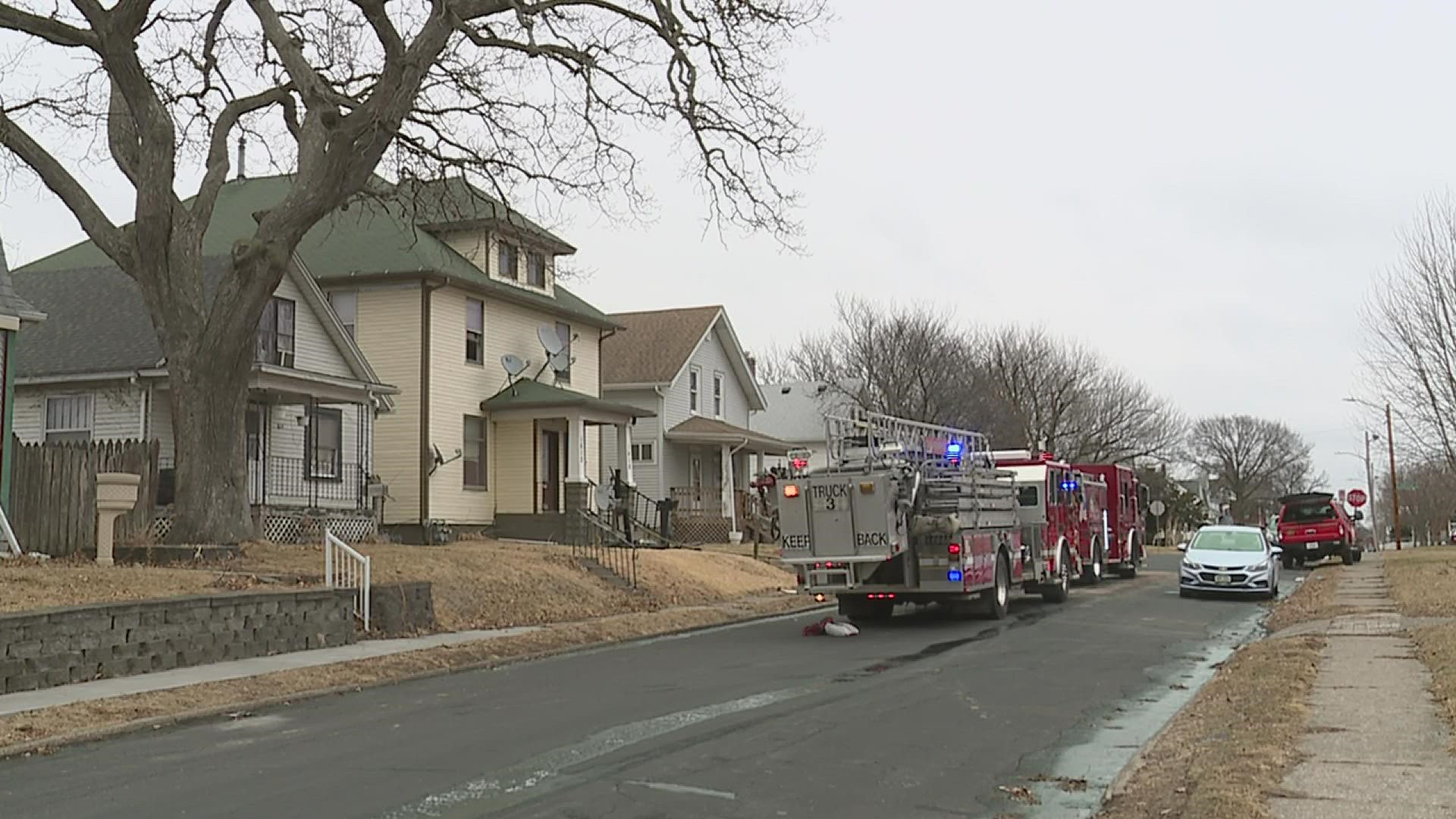 The fire occurred in the 1600 block of W 13th Street in Davenport.