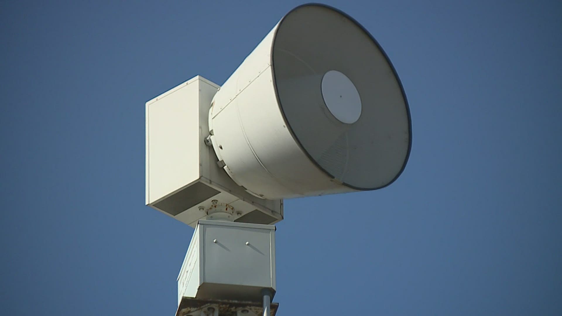 The sirens usually only sound when there's a storm with winds above 70 mph. Starting July 30, they'll sound for any severe thunderstorm warning.