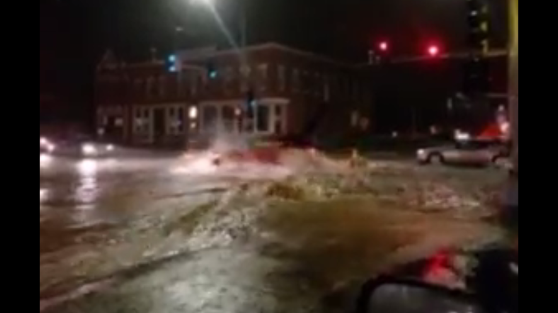 Video shows Dubuque streets flooding during storms