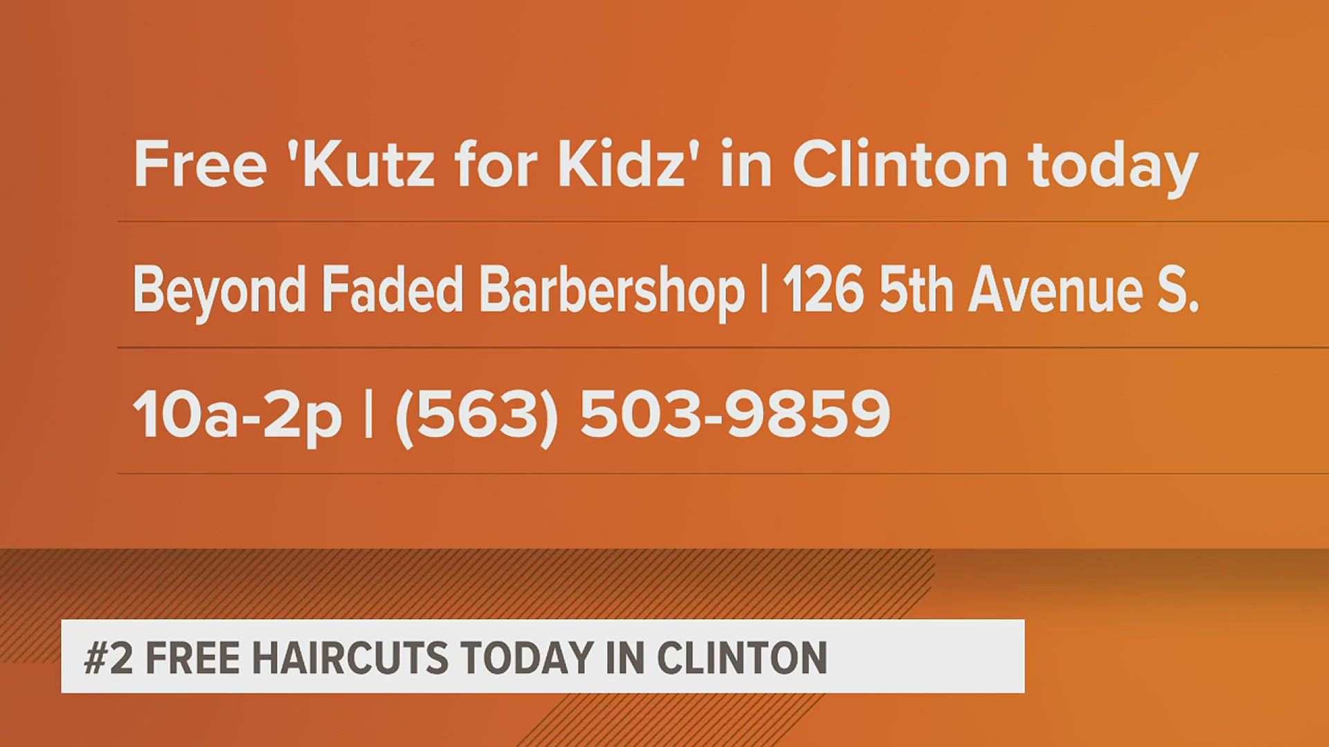 The Beyond Faded Barbershop in Clinton, Iowa is allowing area students free haircuts before heading back to the classroom.