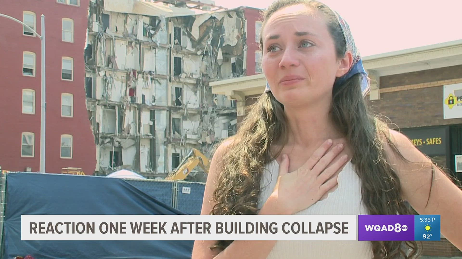 Savannah Strandin, 28, owns a business below the apartments. She was out of state when it collapsed. She first saw the aftermath with her own eyes six days later.