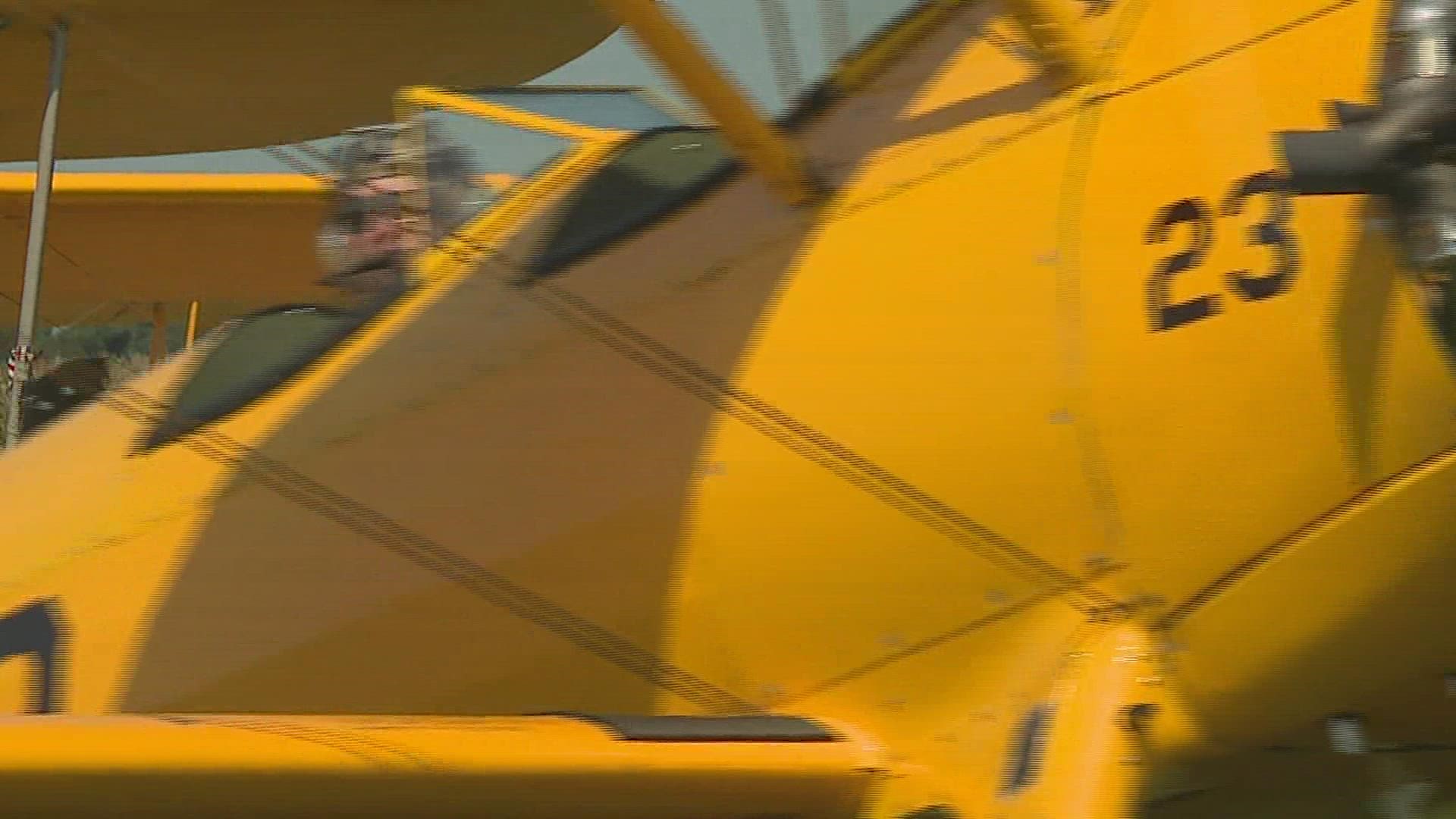 Dozens of planes are already at the airport. More than 150 Stearman planes are expected throughout the week for the 50th year of the fly-in.