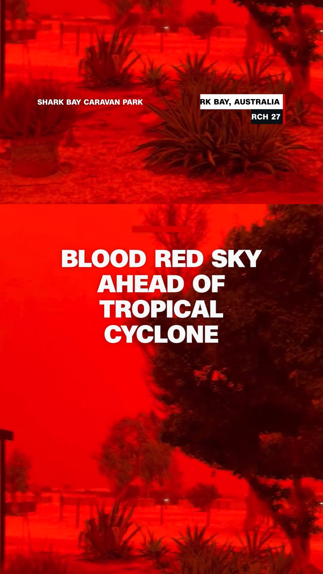 Australia Red Cyclone Blood red sky in Australia ahead of tropical cyclone | wqad.com