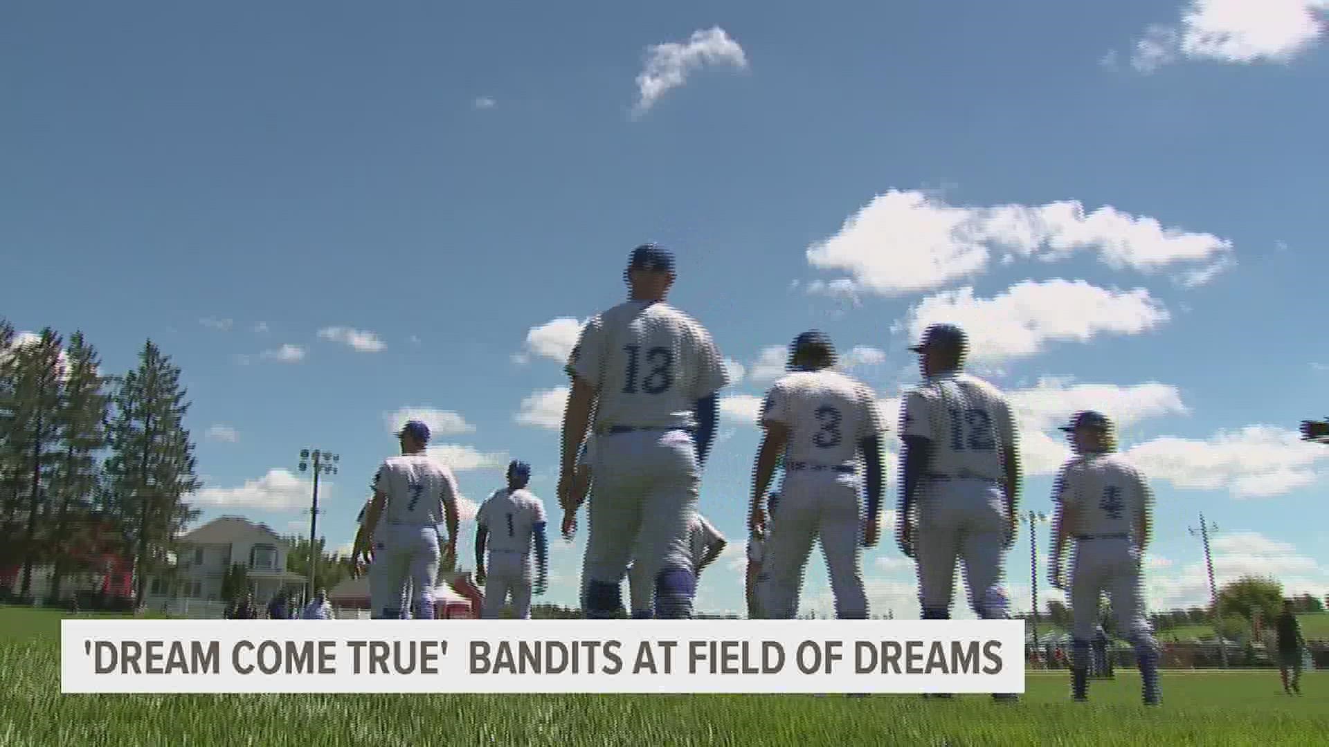 River Bandits players got to soak in the dream of playing on the Field of Dreams ahead of Tuesday's game, and it's an experience they won't forget.