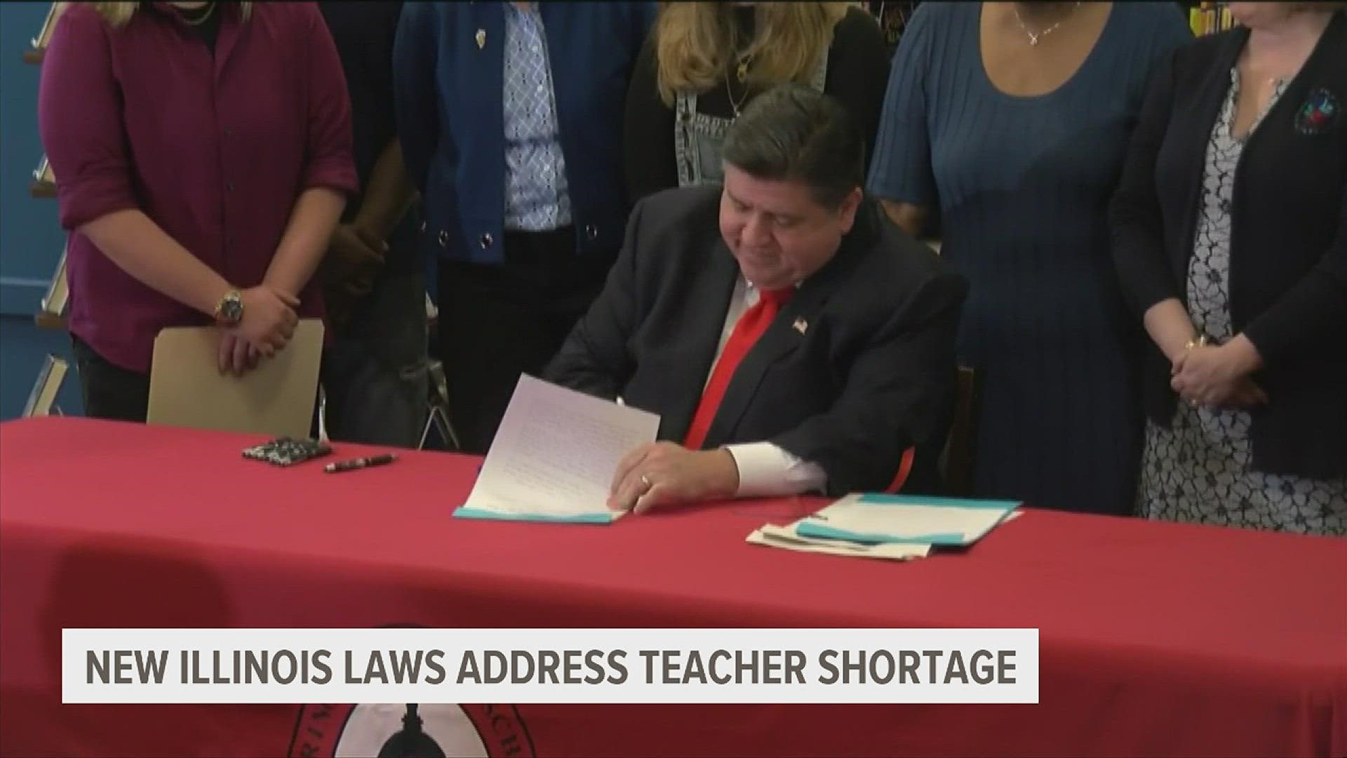 Illinois Gov. JB Pritzker said the new bills simplify the educator licensing process, reduce license fees and create more opportunities for prospective educators.