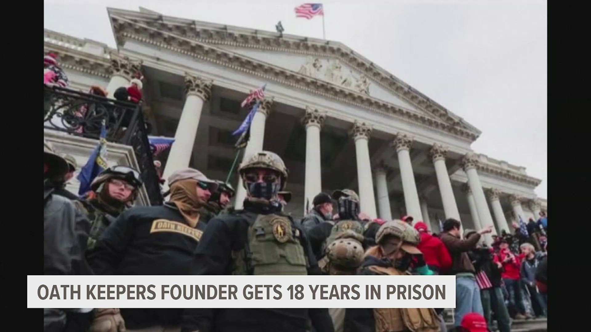 Oath Keepers founder Stewart Rhodes has been sentenced to 18 years in prison for seditious conspiracy in the January 6th riot.