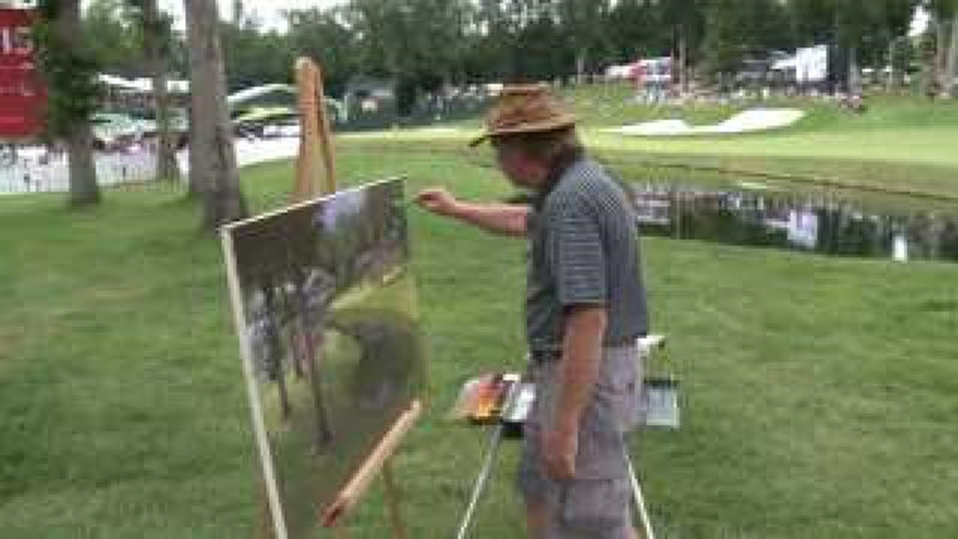 Artist spends JDC week at 18th hole