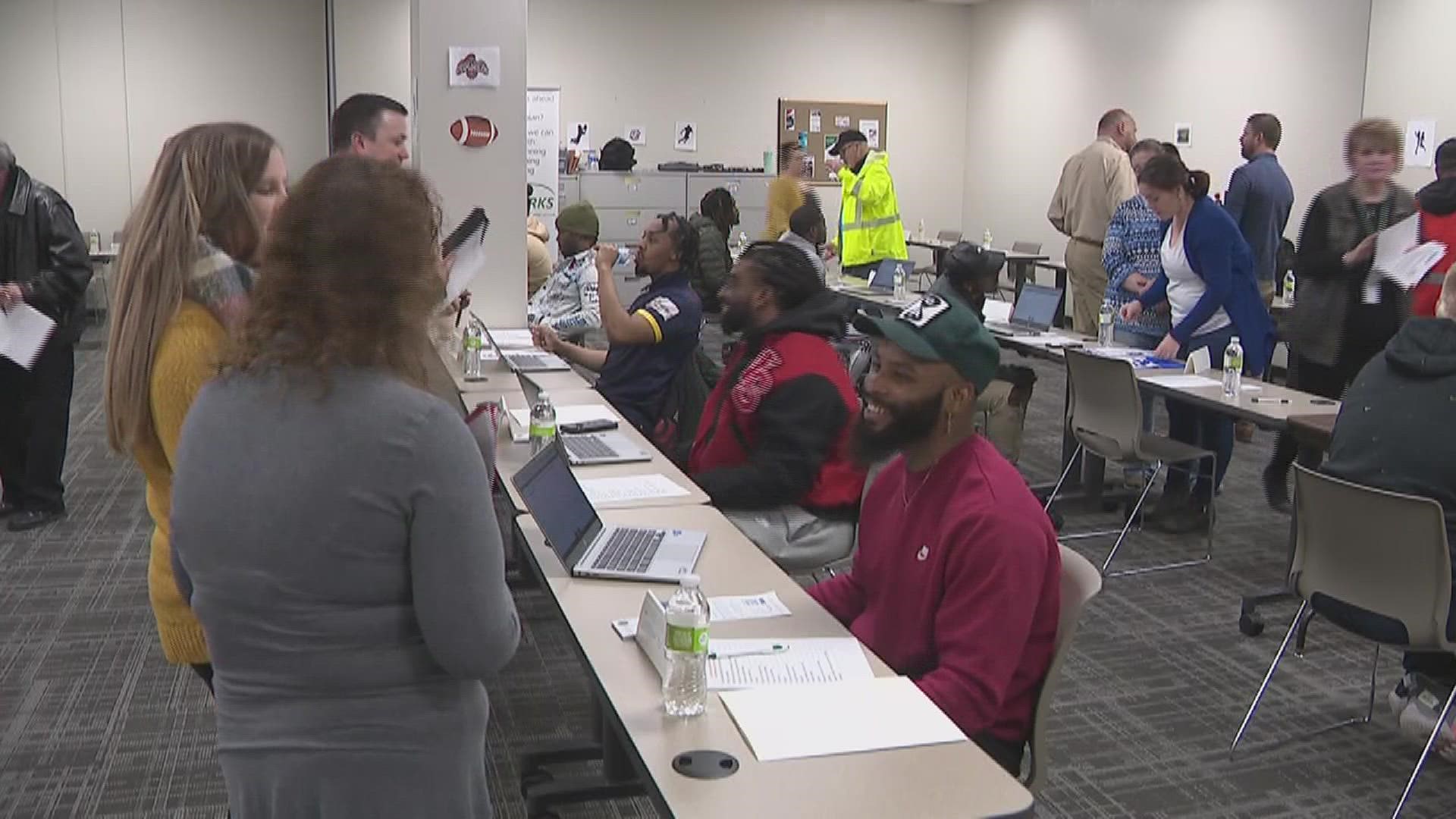 The private event was held for Steamwheelers players looking for extra work in the Quad Cities.