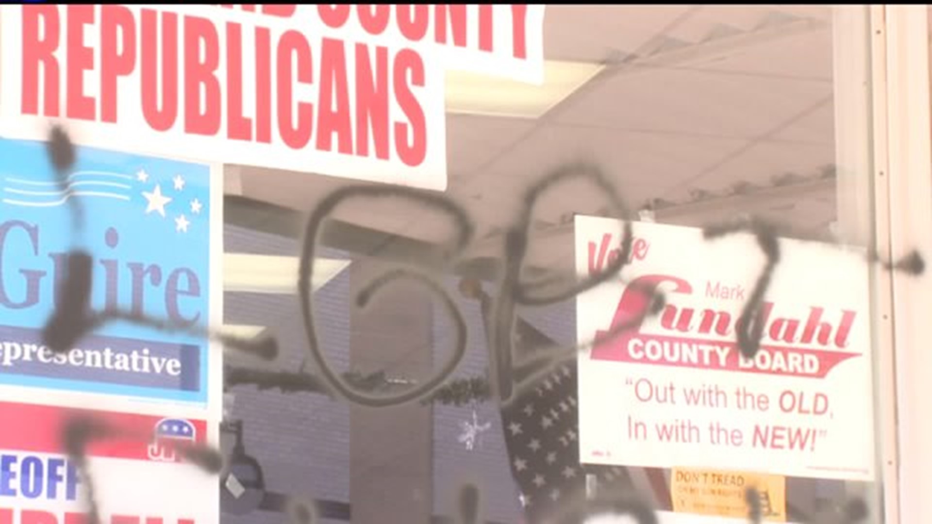 RICO Republican Headquarters vandalized