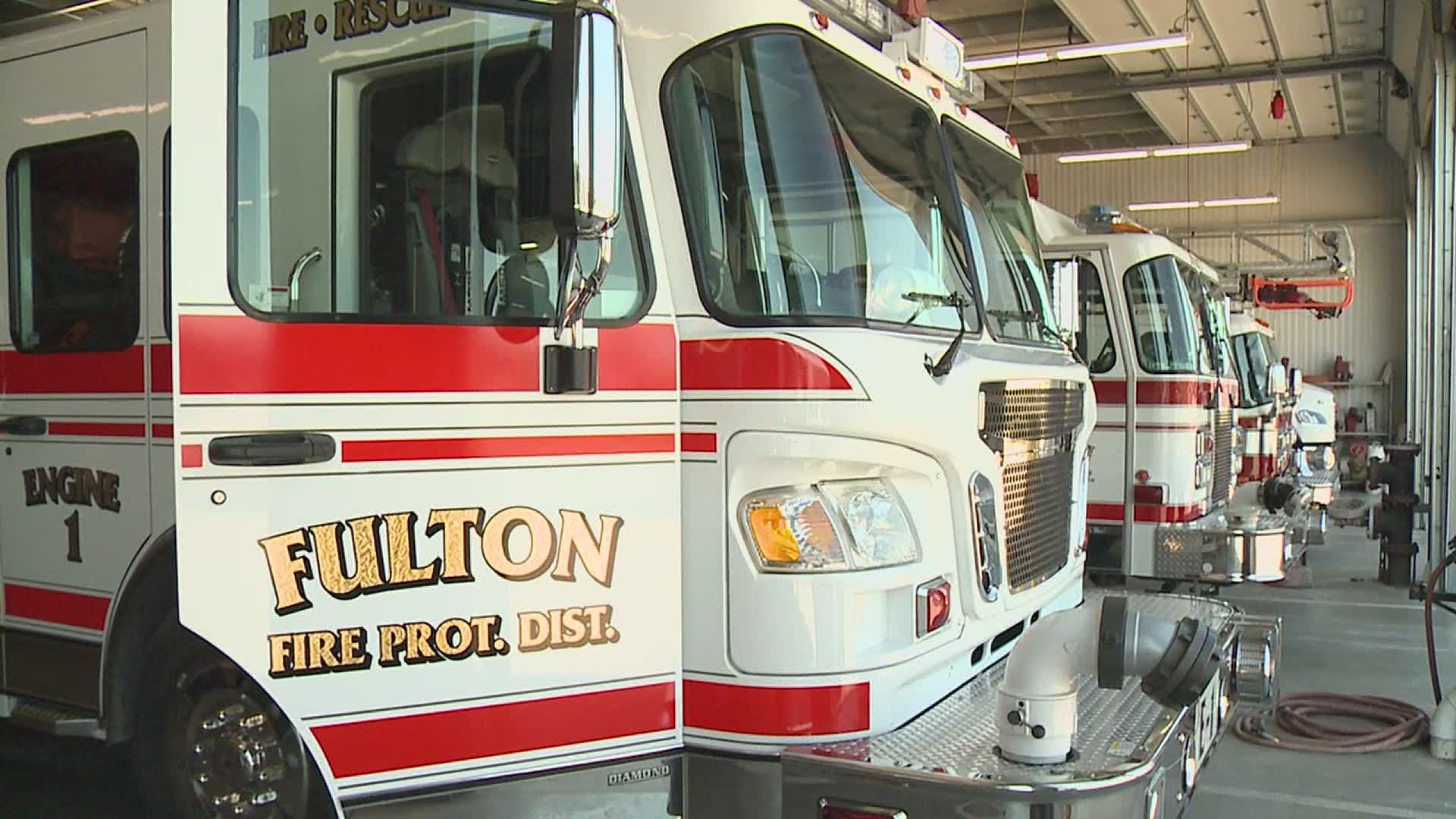 Two Fulton firemen were sent for an overnight shift Monday
