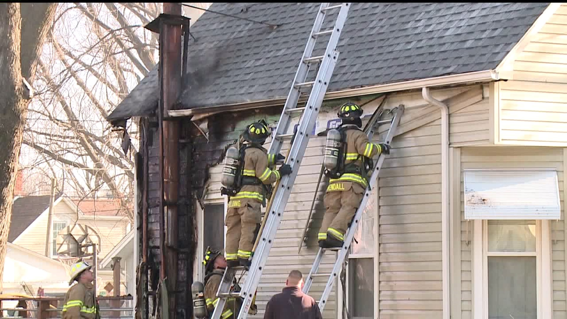Two escape Moline home after chimney fire