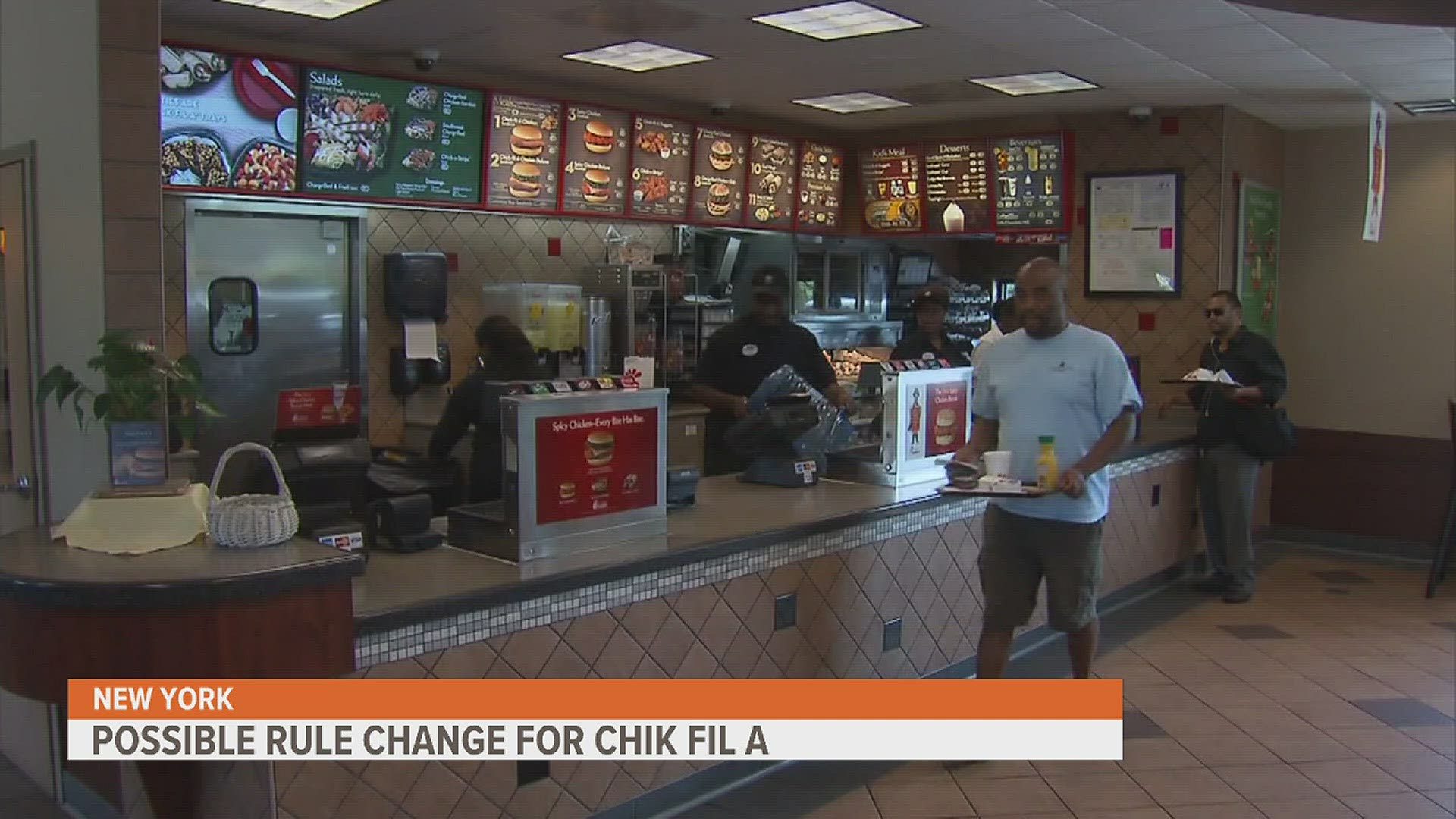 State of New York proposing new bill which would require food service locations at rest stops to