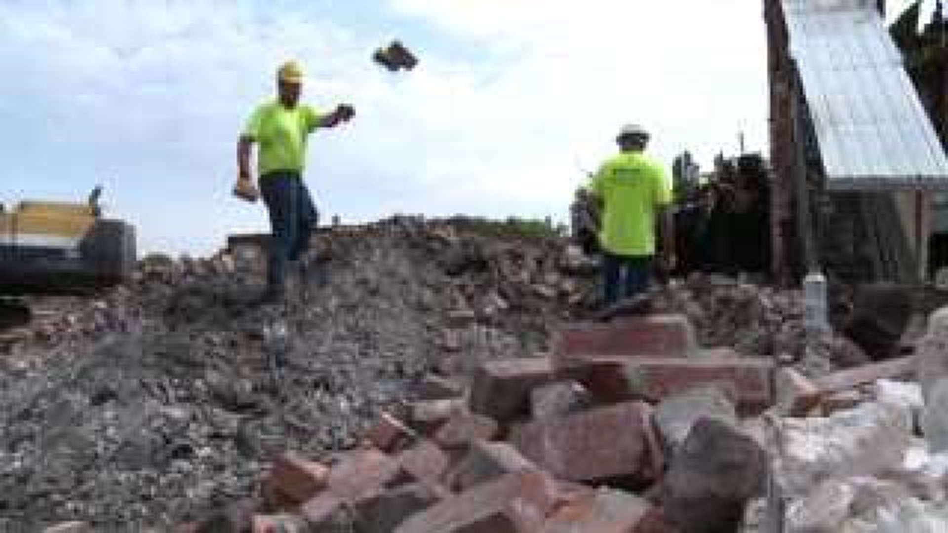 Brick by brick, Prophetstown begins fire cleanup on Thursday