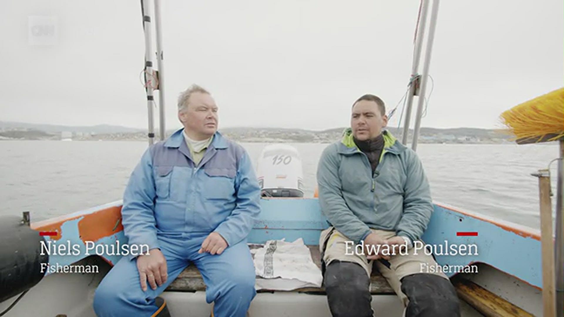 Climate change in Greenland is threatening the fishing and hunting traditions that sustain father
and son Niels and Edward Poulsen's Inuit way of life.