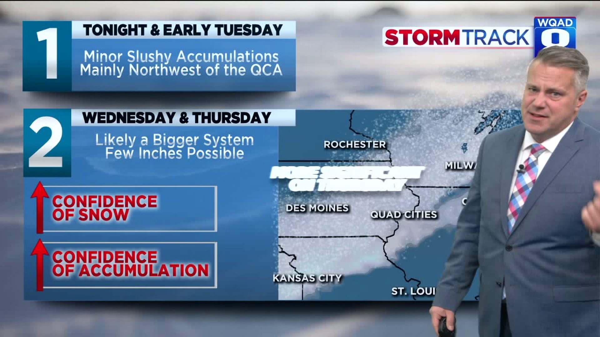 Eric is tracking two bouts of wintry weather this week