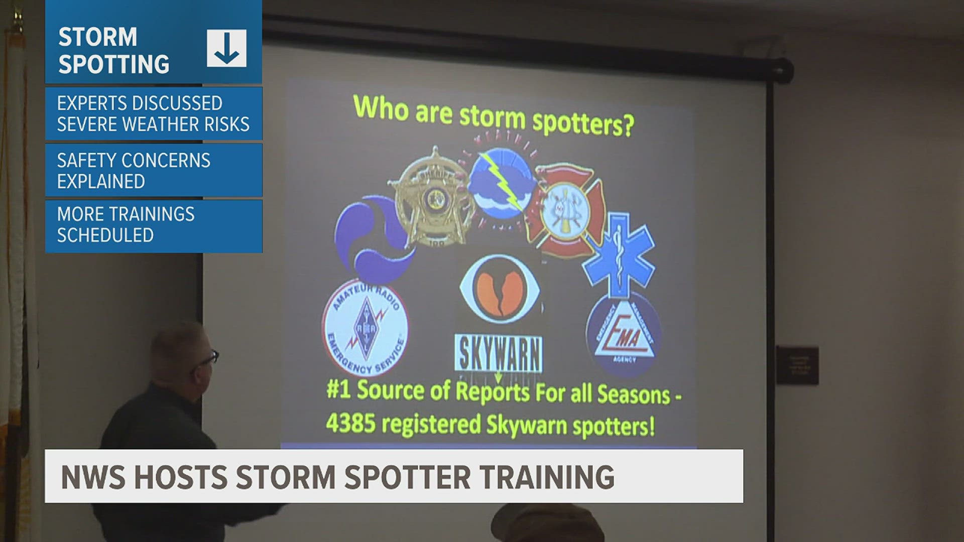Meteorologists covered severe weather risks during thunderstorms and tornadoes.