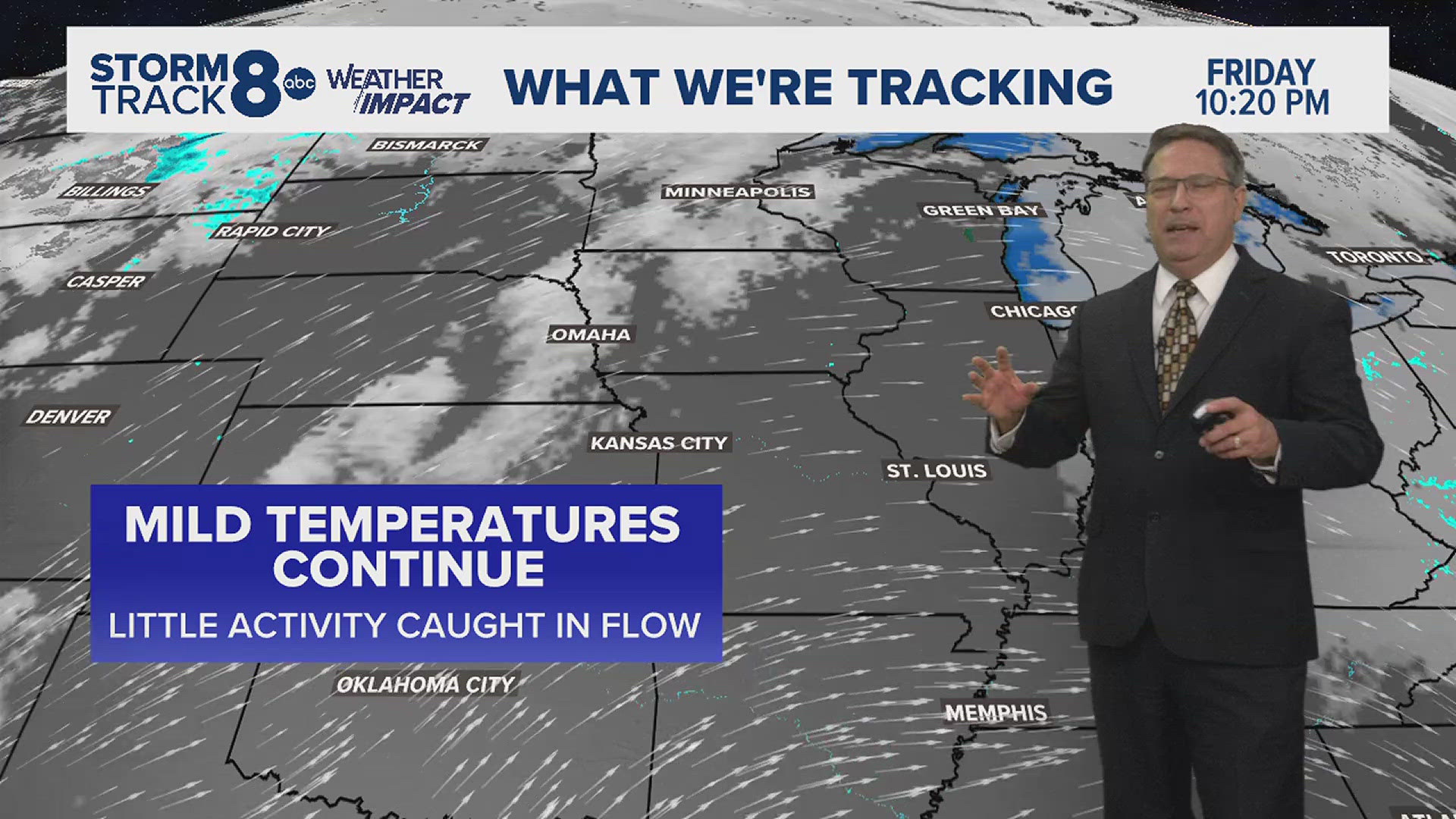 Clouds expected from time to time as we go through the weekend; Temperatures remain mild.