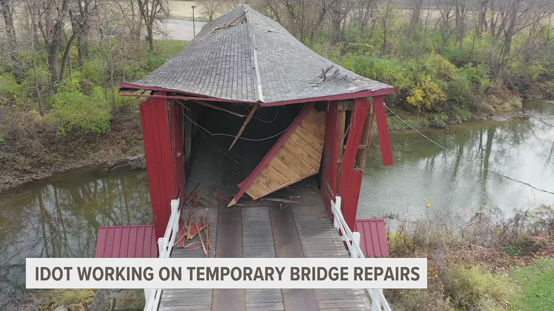 IDOT has already began temporary repair work, but the department said it will be several months before it can recommend permanent repair work.