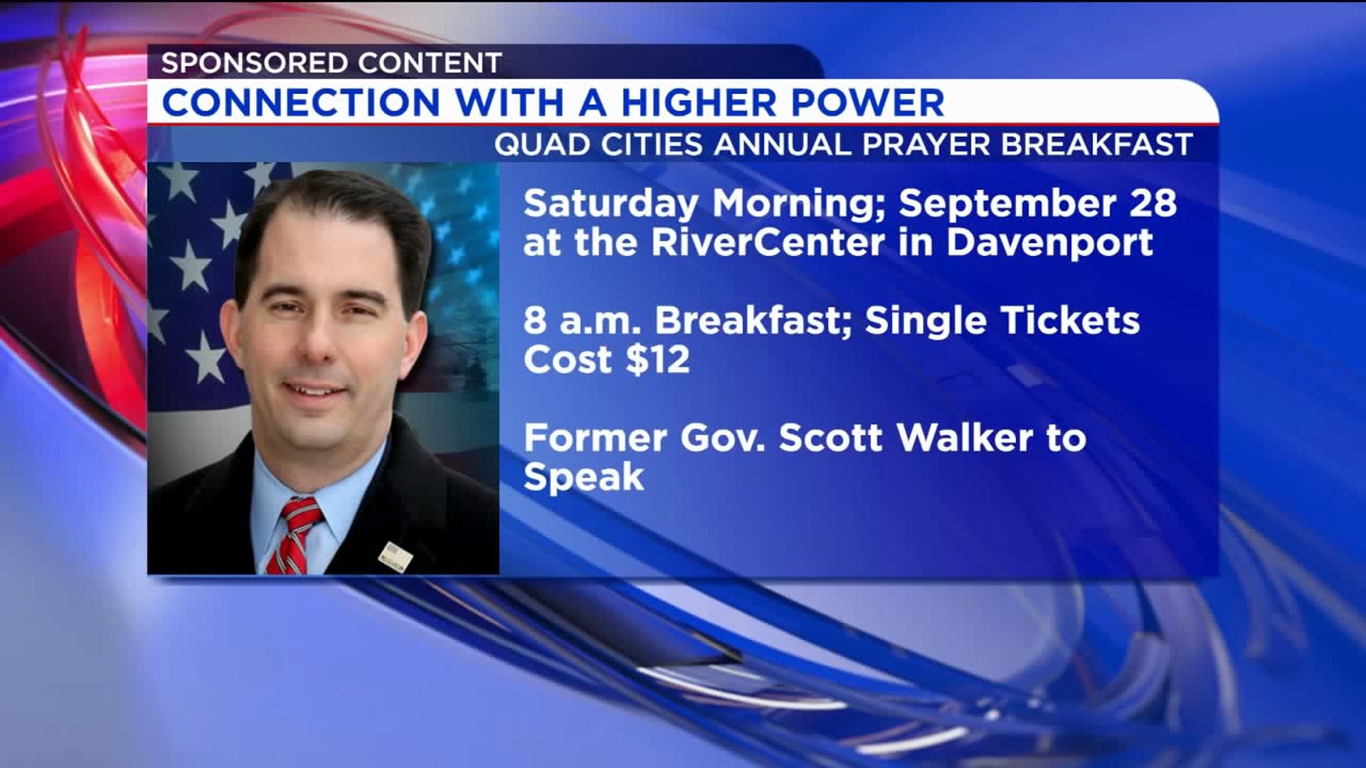Scott Walker to speak at upcoming prayer breakfast