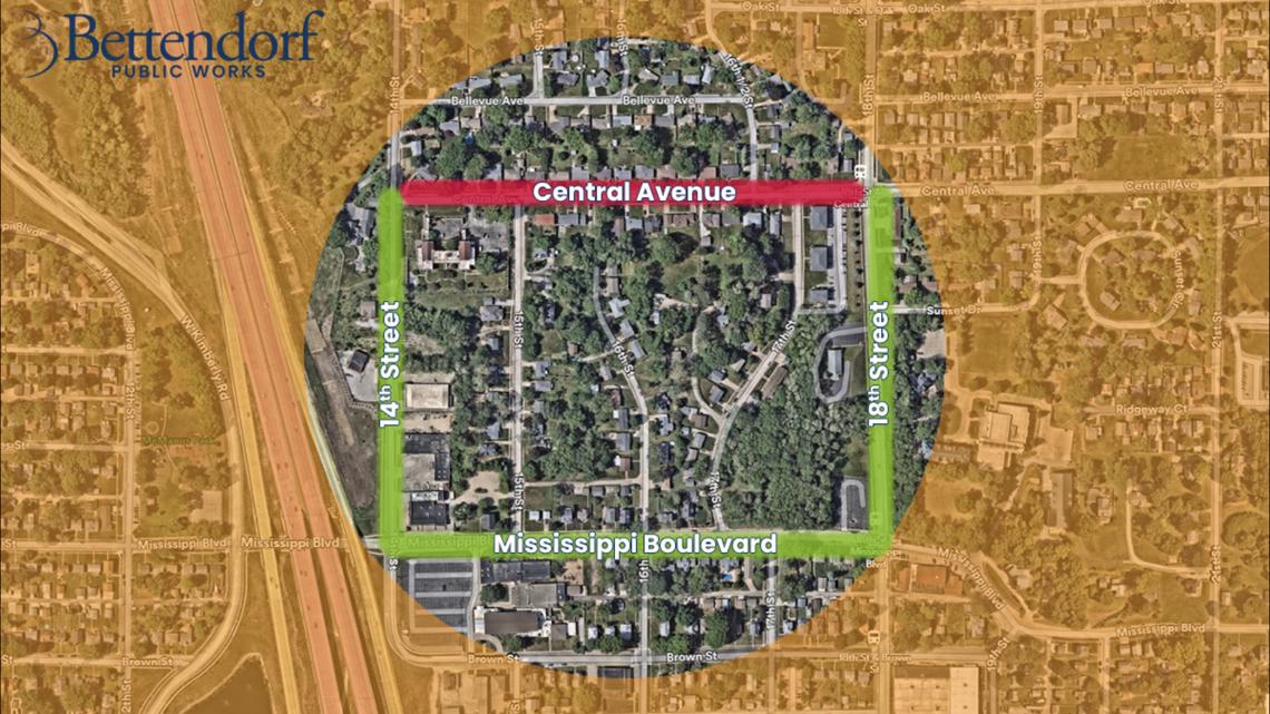 Construction begins on Central Avenue in Bettendorf