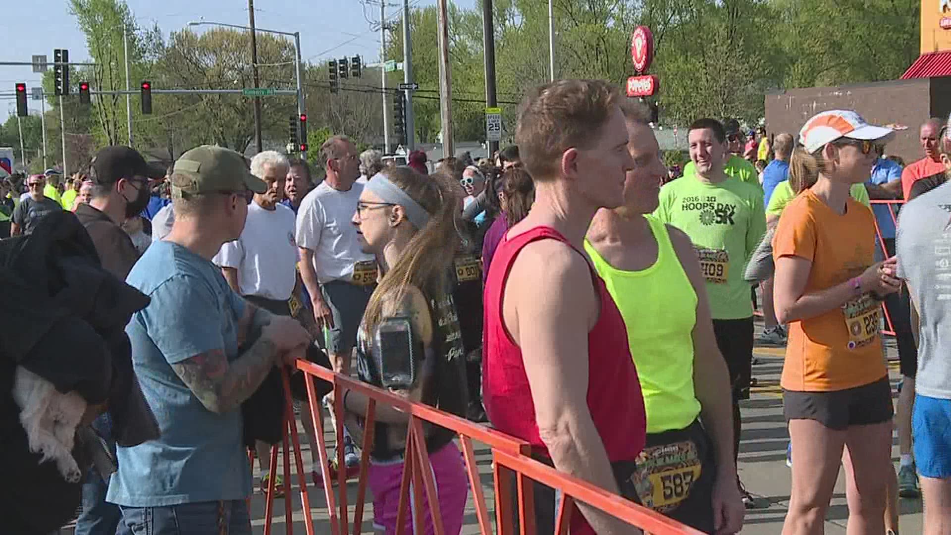 The celebration started with a 5K running race, and included live music and a fiesta later in the afternoon.