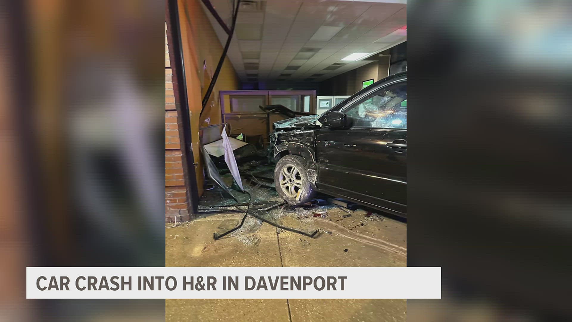 The building manager told News 8 that the driver ran a red light, hit a car and then went through the business' front window.