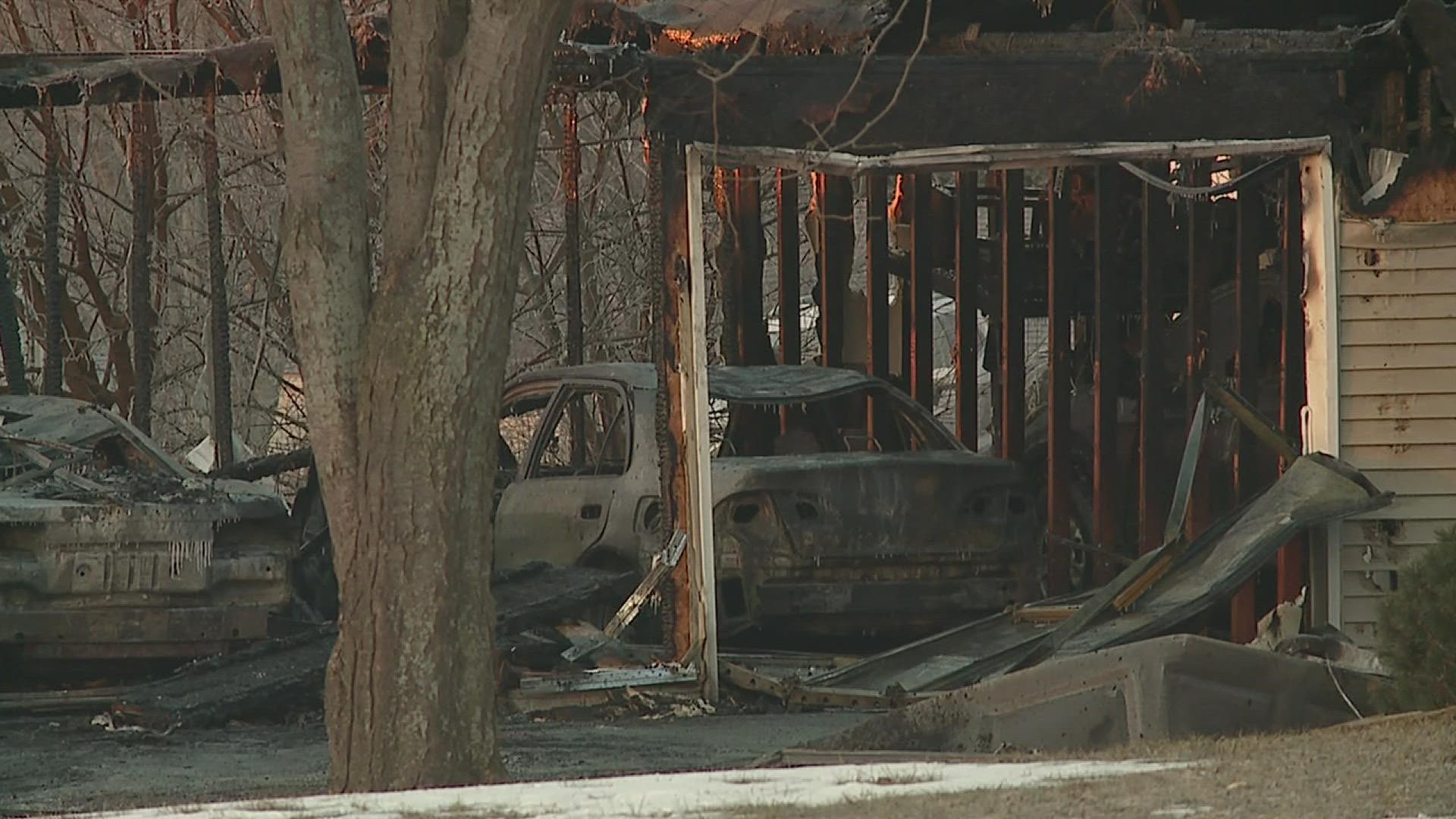 One person was found dead in a car after a severe garage fire at a Davenport apartment complex.