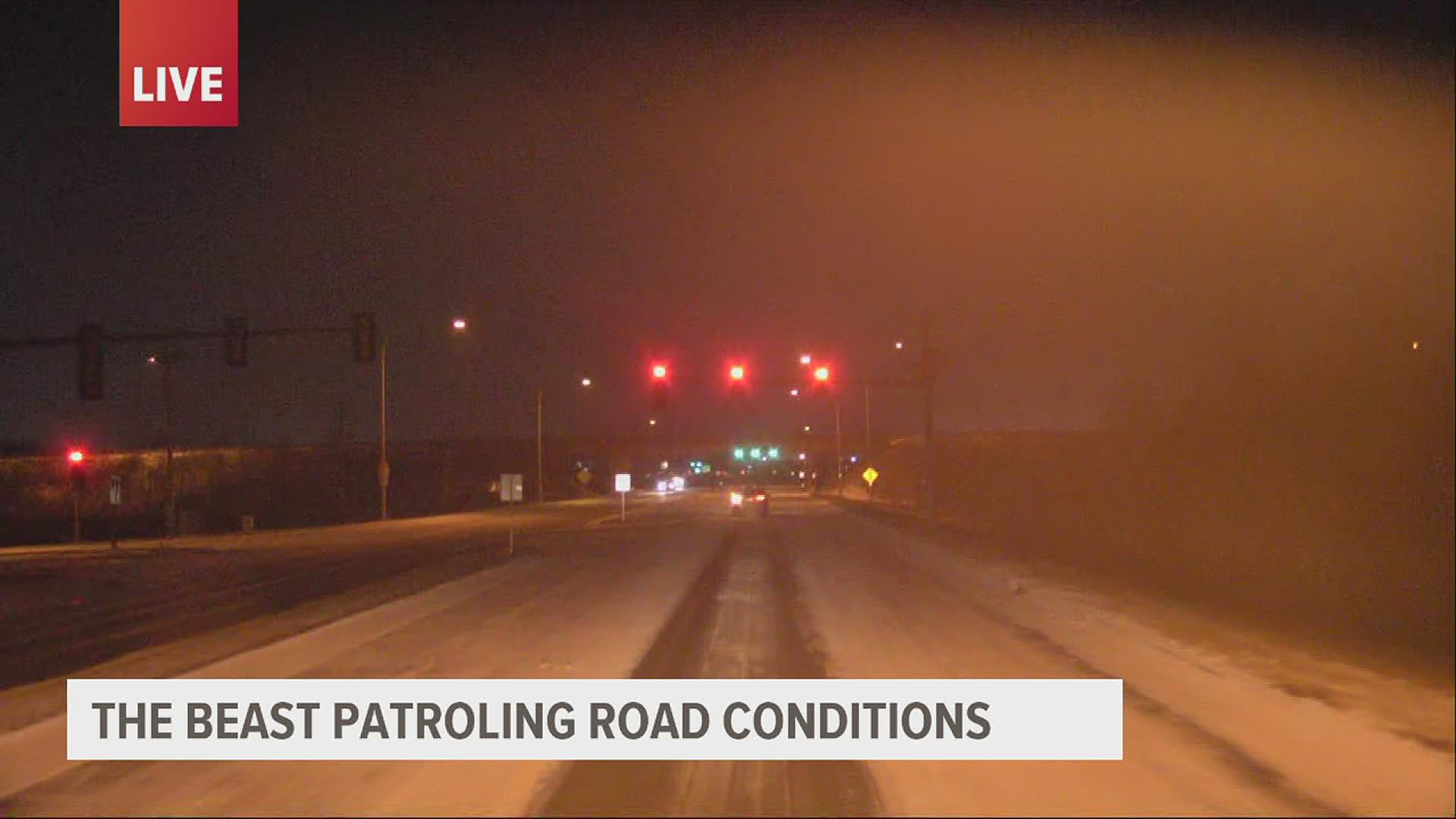 Poor road conditions to continue as temperature plummets and snow