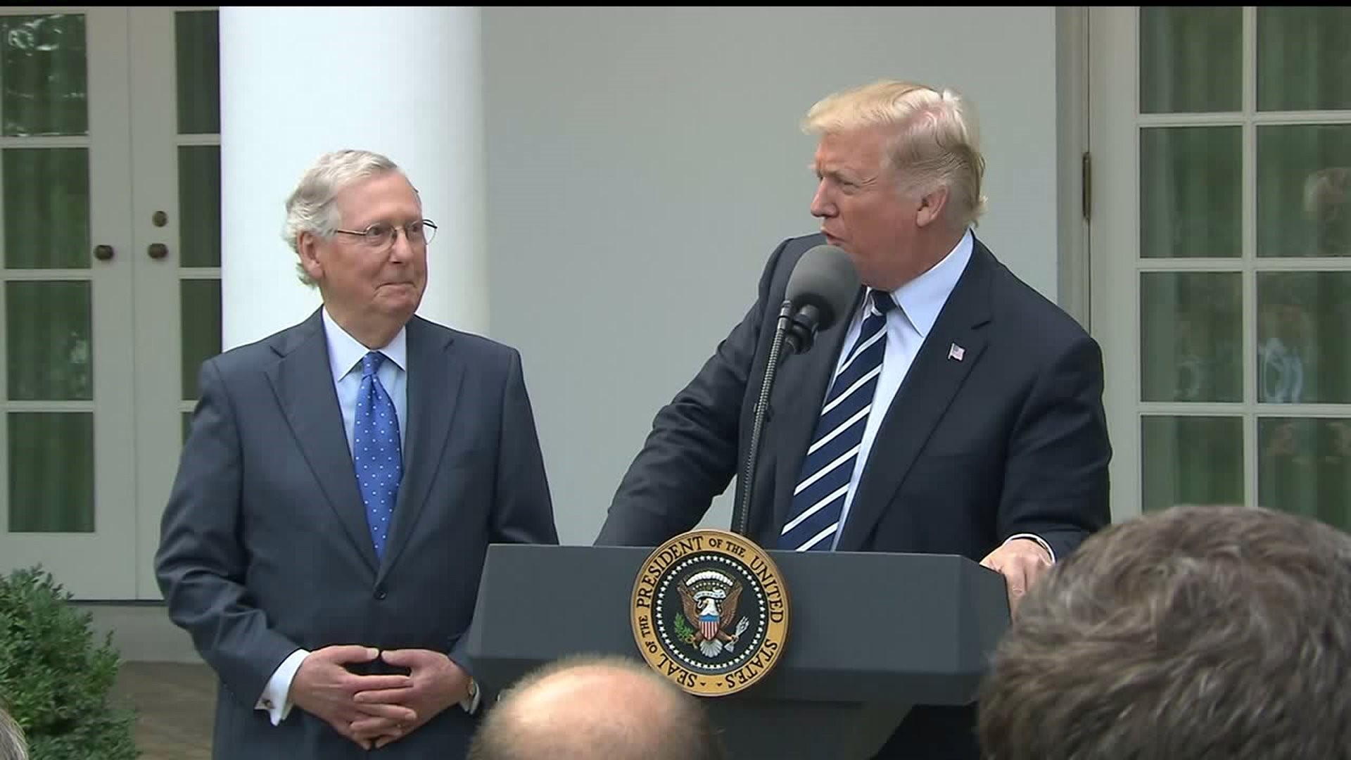 President Trump and McConnell show unity
