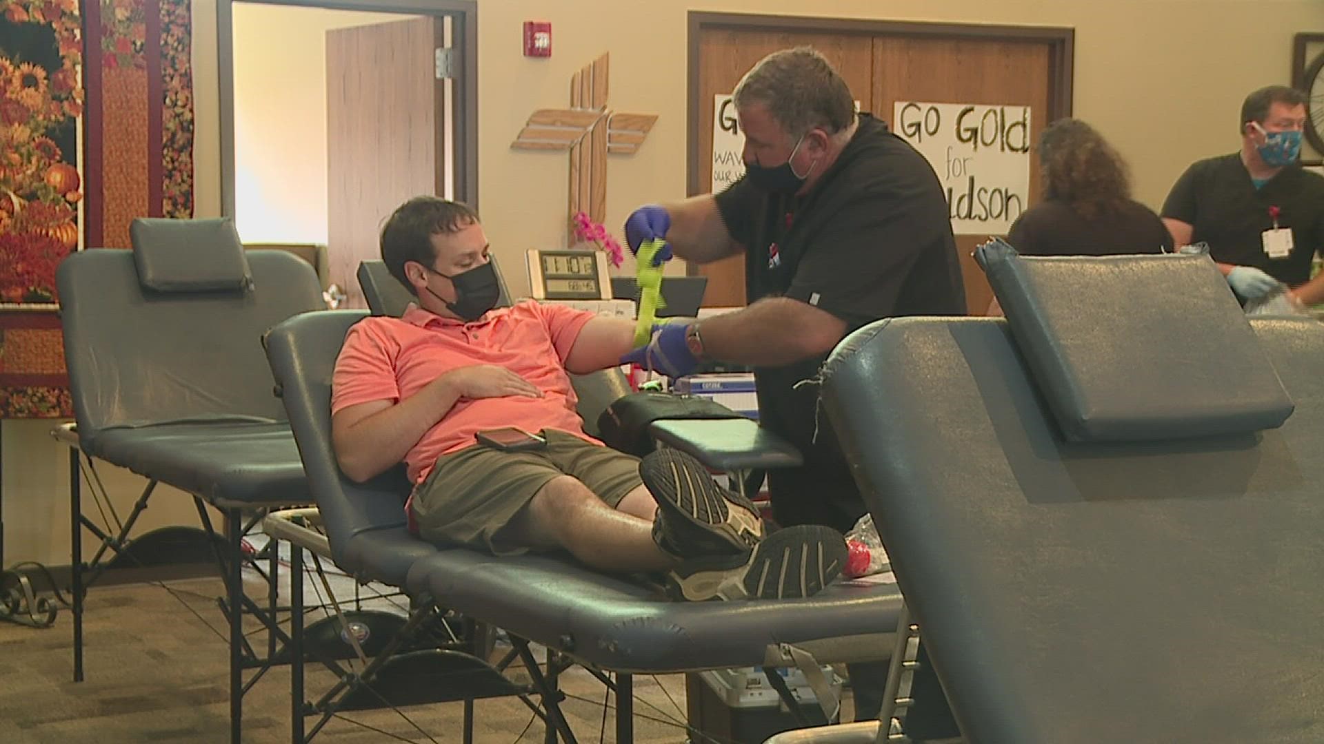 Over 70 people signed up to donate blood in Eldridge on Saturday, donating enough for to save more than 200 lives.