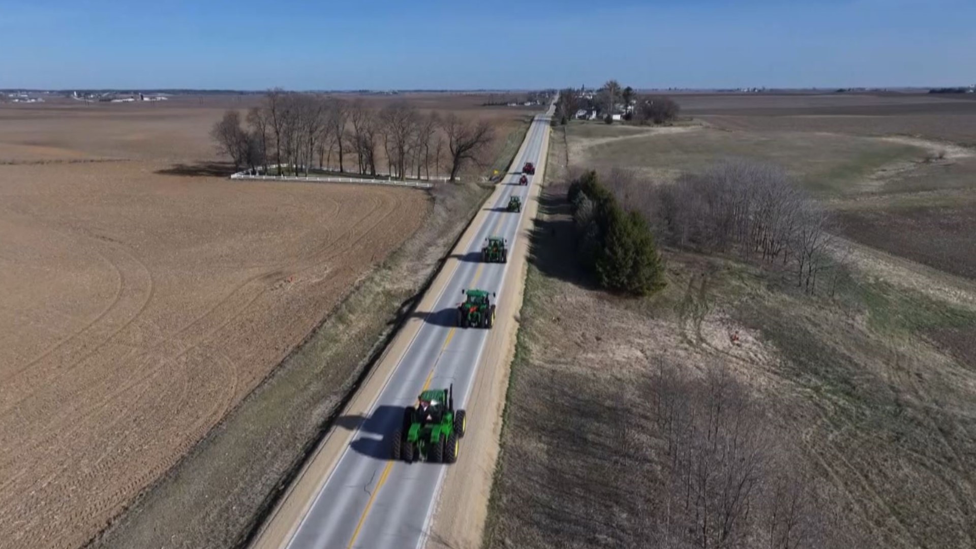 Members drove their tractors to school to educate their classmates on farming before a tractor parade rolled over to John Glenn Elementary for more learning.