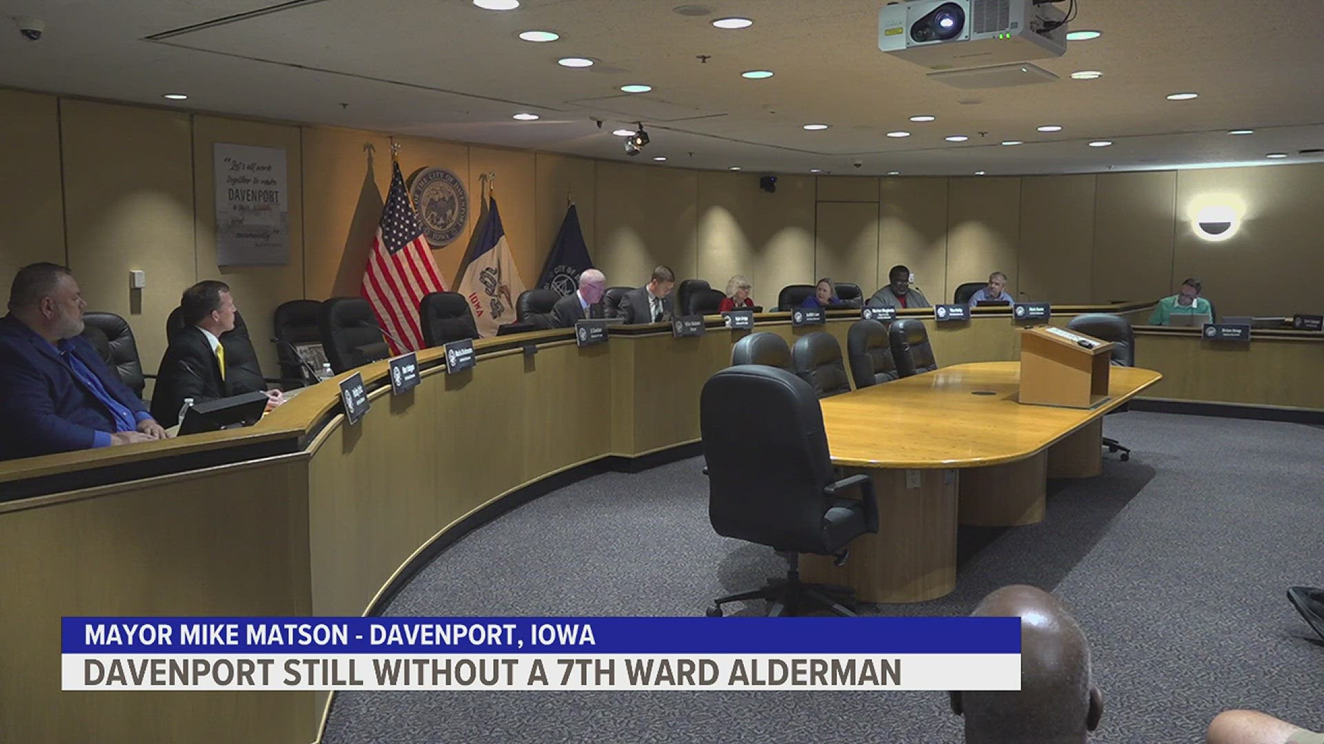 A motion to approve Chris Jerome as the temporary alderman wasn't given a vote.