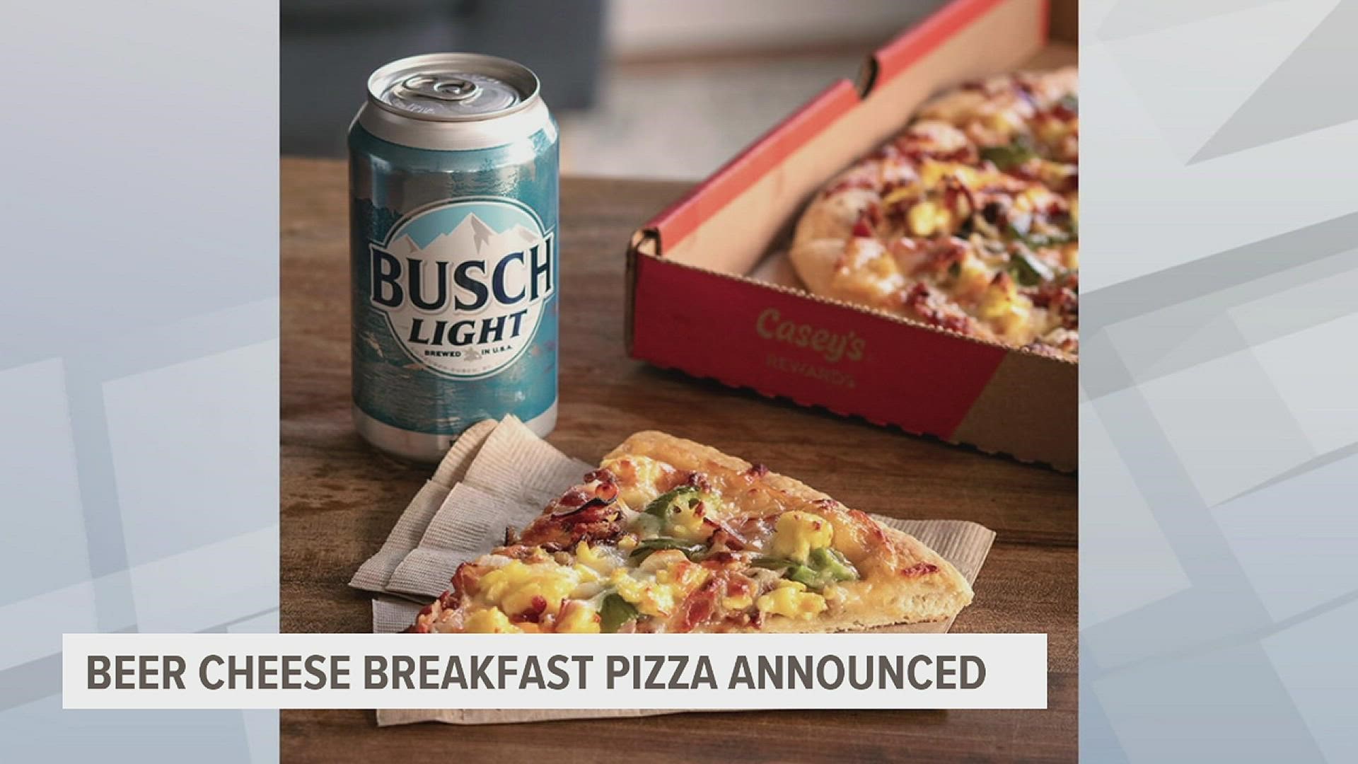 Casey's has released a new pizza style, the beer cheese pizza made with Busch Light.