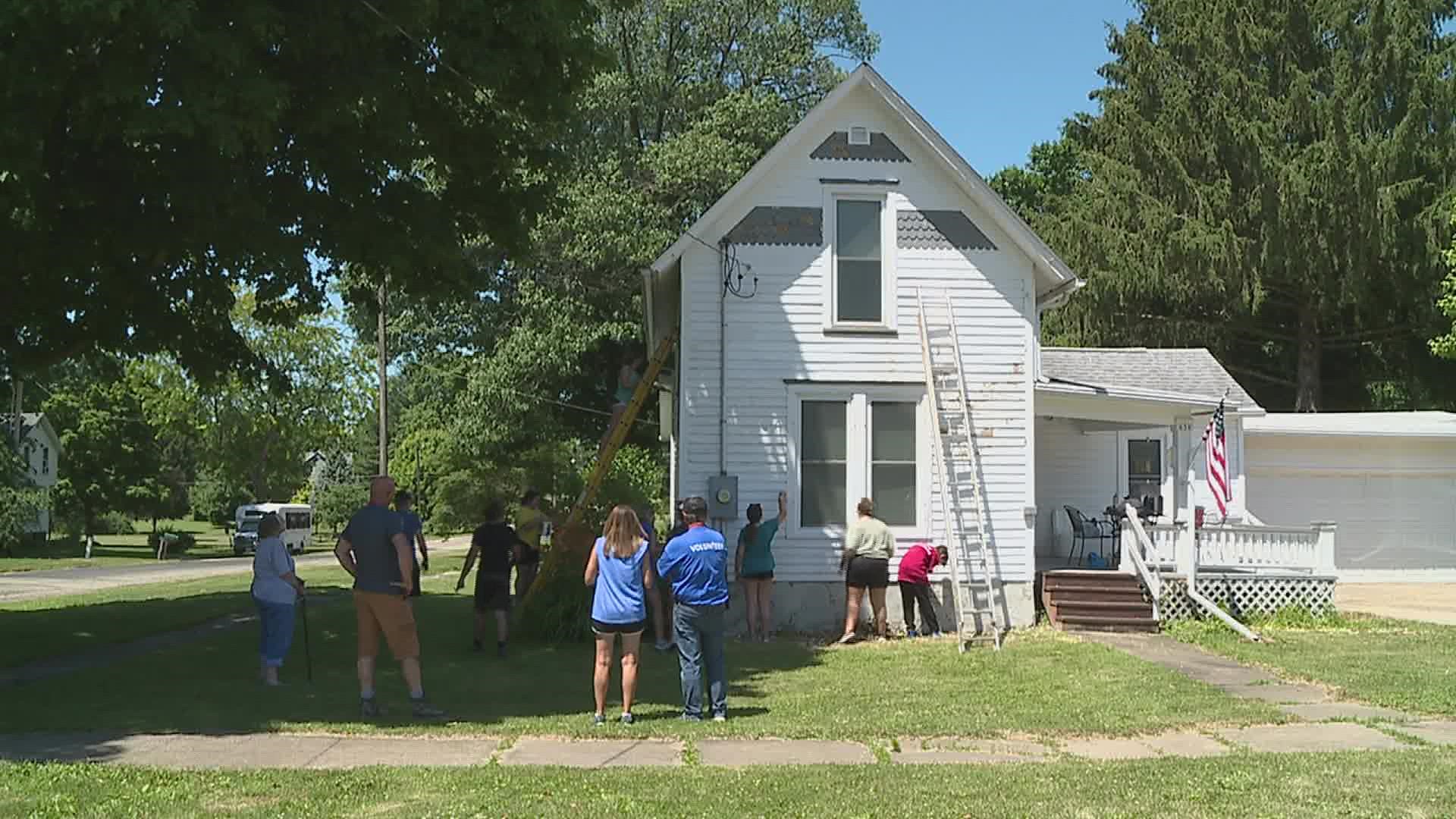 Close to 200 teenagers from different churches are visiting Bureau County for a "Home Repair Workcamp."