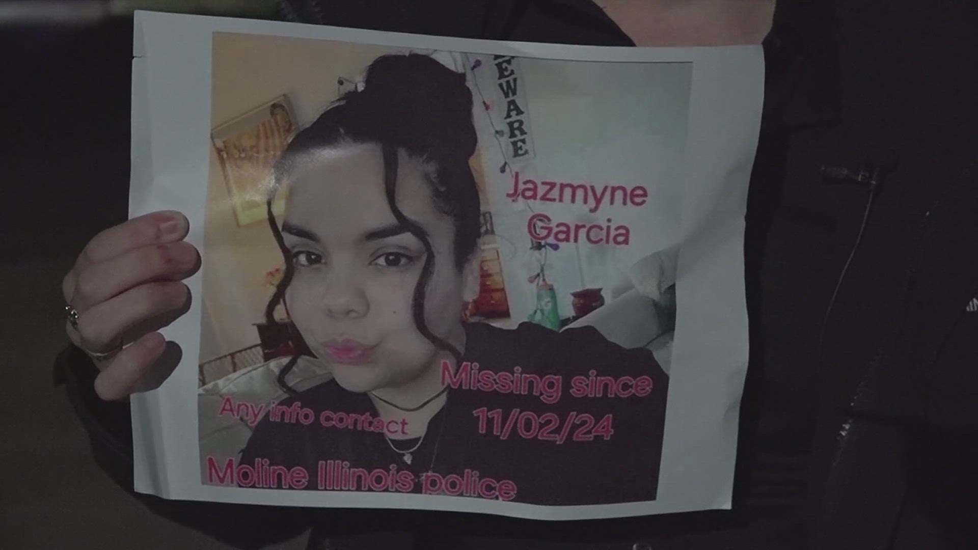 25-year-old Jazmyne Garcia was last seen at the Día de los Muertos parade in Moline on Saturday.