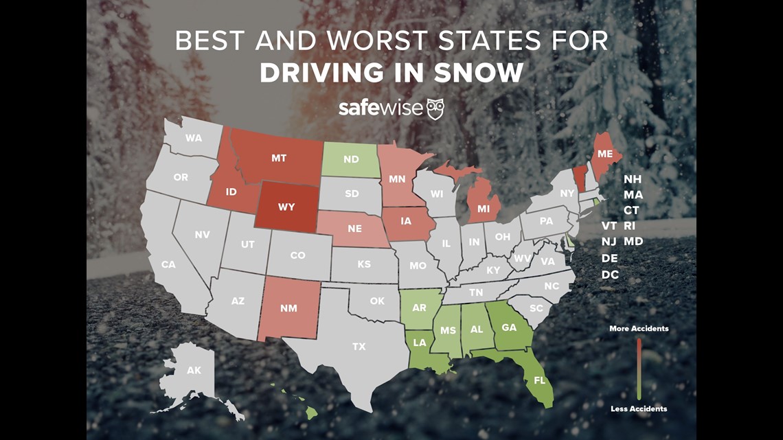 Iowa among 10 most dangerous states for driving in snow, survey says