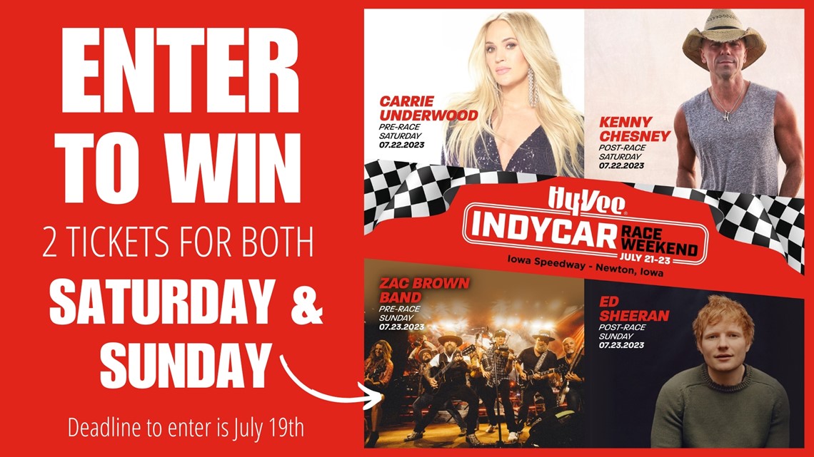 HyVee IndyCar Race & Concert Giveaway Official Rules