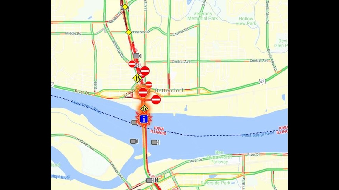 Traffic slowed to a crawl on all QC bridges while Rock Island police ...