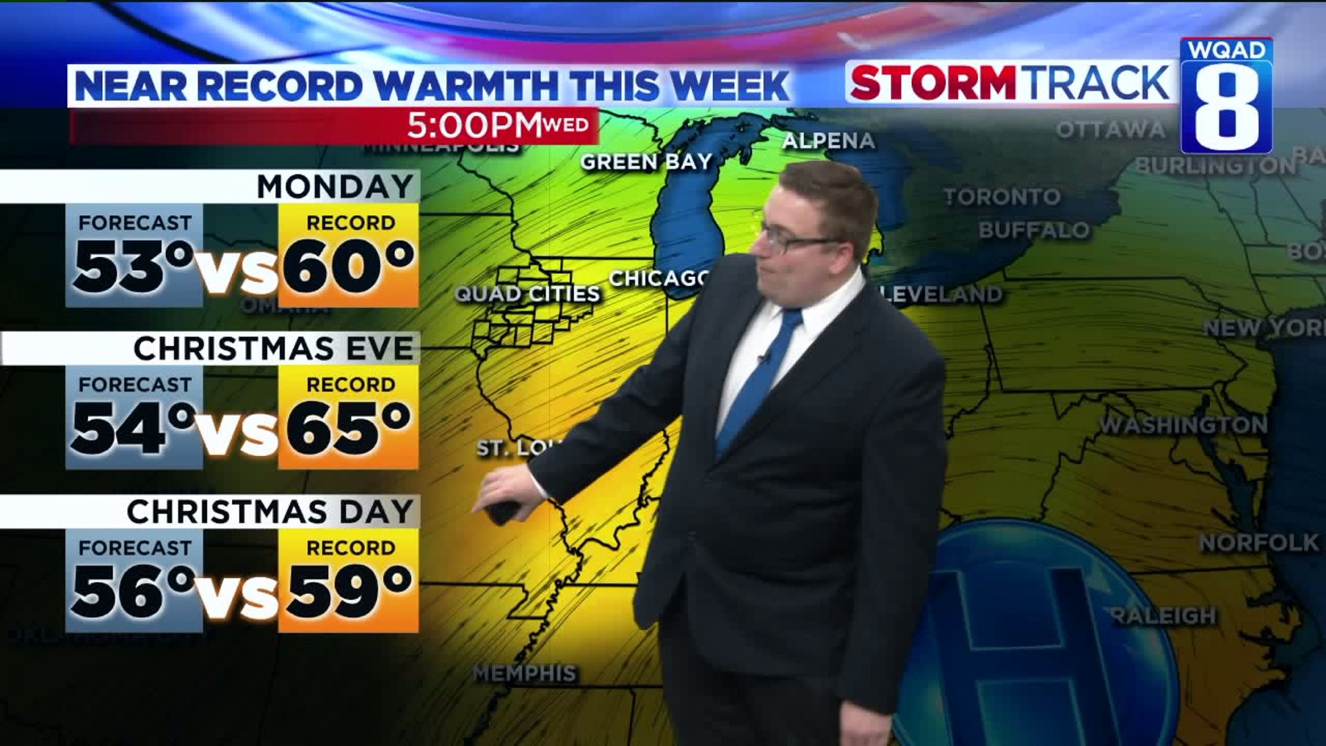 Tracking near record warmth for the week ahead