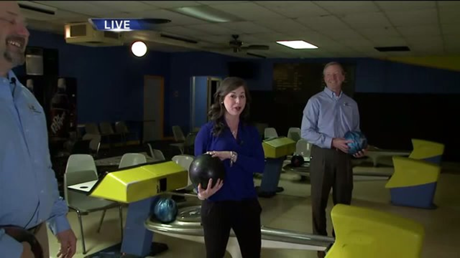 Angie, Jeff, and David Bowl Live on the Air